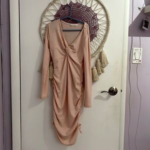 SHEIN dress, pink , scrunched in the front